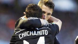 Sergio Ramos y Chicharito juntos en el Real Madrid.