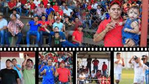 En el estadio Alex Pineda Chacón de Santa Cruz de Yojoa estuvo a reventar con el partido entre el Atlético Municipal contra el Estrella Roja de Danlí. Fotos Moisés Valenzuela.
