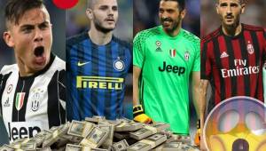 Medios de Italia y España dieron a conocer el salario que devengan en la presente temporada algunas de las figuras de la Serie A.