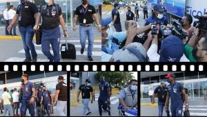 La Selección de Honduras arribó a San Pedro Sula en silencio y con el entrenador Fabián Coito escoltado por dos guardaespaldas desde que salió de la terminal hasta que subió en el autobús. Como ha pasado siempre, Alberth Elis atendió a los medios.
