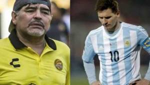 Diego Maradona dijo que Messi no es un líder porque 'va 20 veces al baño antes de un partido'.