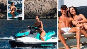 Luego de quedar eliminado de la Eurocopa, Cristiano Ronaldo inició con sus vacaciones y Georgina Rodríguez presumió su figura. Fotos: Instagram.