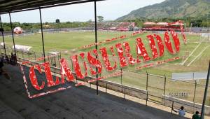 El estadio Francisco Martínez de Tocoa fue cerrado por la Comisión de Disciplina por cuatro partidos debido a los incidentes contra los árbitros. Fotos DIEZ