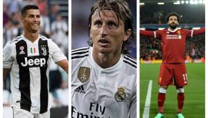 Cristiano,Modric y Salah con los tres candidatos para el premio The Best.