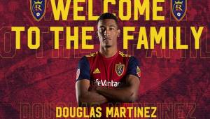 Douglas Martínez ahora buscará brillar en la MLS con el Real Salt Lake. FOTO: Cortería Real Salt Lake.