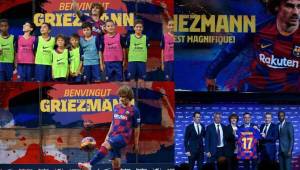 El atacante francés, Antoine Griezmann, fue presentado hoy en el Camp Nou como el nuevo jugador del Barcelona. Usará el número 17.