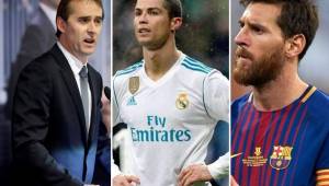 Lopetegui fue comprometido con una pregunta sobre CR7 y Messi.