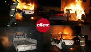 Enardecidos aficionados del Olimpia prendieron fuego a una unidad de transporte de la Policía Nacional de Honduras.