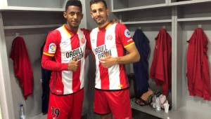 Cristhian Stuani y Antony Lozano, los dos goleadores de la tarde para el Girona ante el Villarreal.