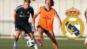 El equipo del Real Madrid siguió preparando hoy el partido por el Trofeo Santiago Bernabéu frente al AC Milan y Modric se pone a tono.