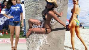 Nathalia Casco, sensual aficionada de la Selección de Honduras, encendió las redes en este inicio de 2017 con sus fotos en la playa con un diminuto bikini.