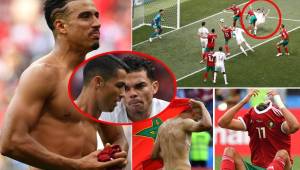La selección de Marruecos es la primera selección eliminada en el Mundial de Rusia 2018 al caer derrotada 1-0 frente a Portugal. Te dejamos las imágenes más tristes de los árabes y el consuelo de CR7.