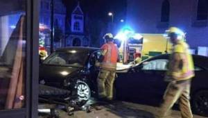 Así quedaron ambos vehículos tras el accidente ocurrido la mañana de este domingo en Bélgica.
