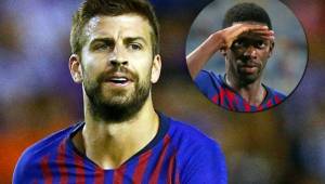 Piqué se refirió a Dembélé y dice que le tienen que ayudar por su indisciplina.