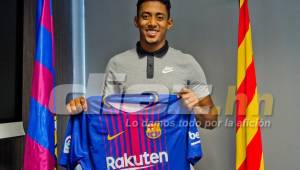 Anthony Lozano fue presentado oficialmente como nuevo jugador del Barcelona. FOTO: Cortesía www.fcbarcelona.cat