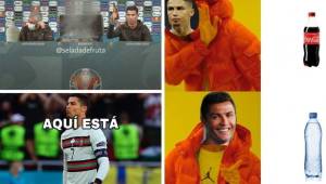 Cristiano Ronaldo marcó dos goles en el triunfo de Portugal ante Hungría y los memes se hacen presente. La famosa gaseosa también es protagonista.