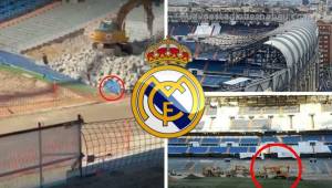 Así avanza la remodelación del Santiago Bernabéu en tiempos de coronavirus. El estadio ya no tiene césped ni graderías. FOTOS: @nuevobernabeu.