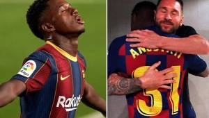 Ansu Fati dijo que compartir con Messi es uno de los sueños que ha logrado cumplir.