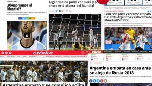 Te dejamos la reacción de los diferentes diarios del mundo luego del sufrido empate de Argentina contra Perú en La Bombonera.