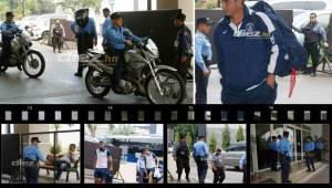 El conjunto azul salió sin resguardo policial de Tegucigalpa, pero a su llegada a San Pedro Sula un contigente ya lo esperaba.
