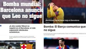 Esto dicen los medios mundiales tras la noticia de que Messi no seguirá en el FC Barcelona. La bomba explotó este jueves 05 de agosto del 2021.