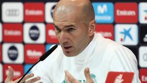 Zidane durante la conferencia de prensa de este sábado.