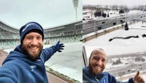 Sebastián Urrutia aterrizó este domingo en Minsk y compartió postales de como luce la ciudad y el estadio donde Honduras enfrentará el miércoles a Bielorrusia.