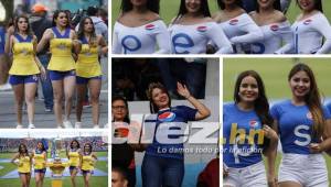 Aficionadas y modelos se robaron la atención de todos en el estadio Nacional de Tegucigalpa, escenario de la final entre Motagua y Olimpia.