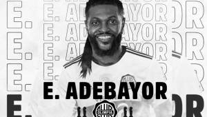 Emmanuel Adebayor jugará la Copa Libertadores con el Olimpia de Paraguay.