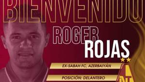 Roger Rojas jugará por primera vez en su carrera en Colombia.