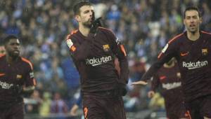 Gerard Piqué armó la polémica por este festejo en el derbi de Barcelona.