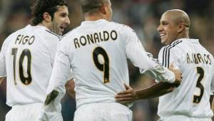 Figo, Ronaldo y Roberto Carlos eran parte de los Galácticos del Real Madrid.