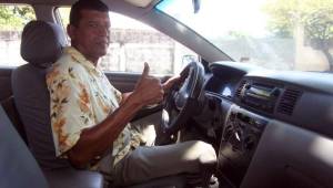 Cipriano Dueñas estuvo trabajando por un tiempo como taxista en su natal La Ceiba.