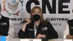 Ana Paola Hall, presidenta del CNE, anunció que a partir de este lunes el ente comenzará a brindar los resultados de las Elecciones Internas 2021 en Honduras.