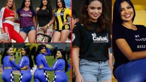 Las lindas chicas no pueden faltar en el estadio Morazán en el clásico entre el Real España y Motagua, llegaron muchas.