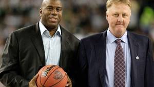 Magic Johnson y Larry Bird recibirán el 24 de junio el Premio a la Trayectoria de la NBA.