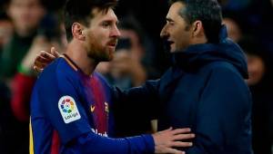 Valverde elogió la actuación espectacular que tuvo Lionel Messi.