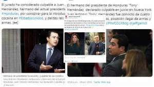 Así han informado los medios internacionales la sentencia de Tony Hernández en Estados Unidos por los cuatro delitos. En fotos así se informa.