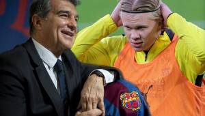 Laporta reafirmó la intención que tiene de fichar a Haaland para el Barcelona en el siguiente mercado de pases.