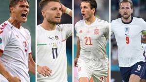 Dinamarca, Italia, España e Inglaterra, las mejores cuatro selecciones de la Eurocopa 2021.
