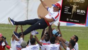 El entrenador del Olimpia, Pedro Troglio, fue nombrado por Liga Nacional como el mejor técnico del torneo Apertura donde se coronó campeón. Fotos N. Romero