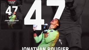 Jonathan Rougier es destacado por la Concacaf como el porteros con más atajadas en la temporada 2021 de este torneo internacional.