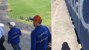 El estadio Nacional tiene una grave grieta en sol centro y por eso Copeco recomienda su cierre temporal mientras se realiza un estudio y se definen las mejores.