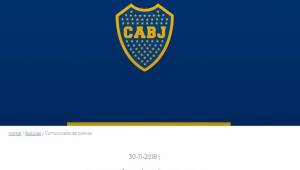 Boca emitió un comunicado luego de que la Conmebol anunciara que la final contra River se jugará en Madrid.