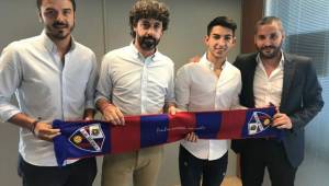 Jonathan Rubio durante su presención con el Huesca FC de la Primera División de España.