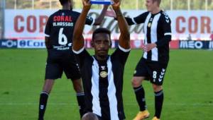 Bryan Róchez logró anotar su primer gol con el Nacional de Portugal y su gol fue dedicado para todas las personas que han sido afectadas por la tormenta tropical Eta.