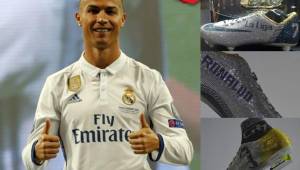 Cristiano Ronaldo presentó unos lujosos botines hechos de cristal.