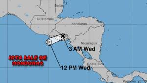 Iota salió de suelo catracho y ahora está sobre El Salvador, pero seguirá disminuyendo su fuerza gradualmente.