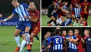 En el amistoso entre Porto y Roma, Pepe realizó una brutal entrada ante Mkhitaryan, le dio un codazo y un pisotón temible, provocando una trifulca entre ambas escuadras