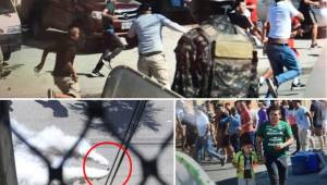 El incidente violento entre barras ocurrió a minutos de iniciar el clásico nacional Marathón-Olimpia y la Policía Nacional intervino con gas lacrimógeno.